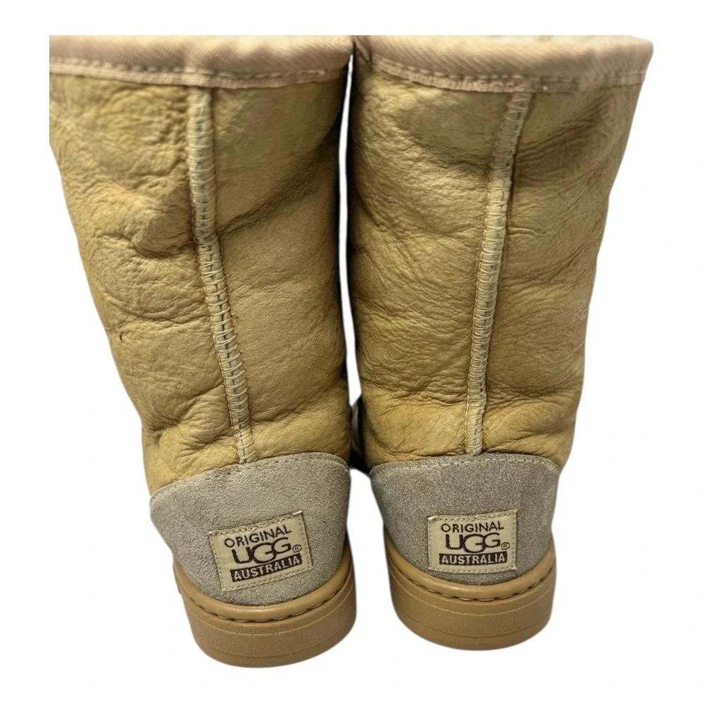 UGG‎ 🚨Australia 🤎Classic❄️ Y2k Tasman Lined Pure Wool Boots Beige Tan Suede 7